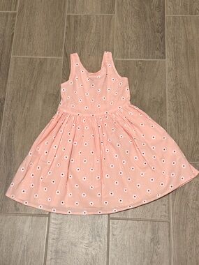Girls' Pink Daisy Tank Dress